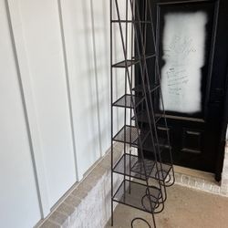 Rustic Brown Metal Shelf 84”tall 13”W 