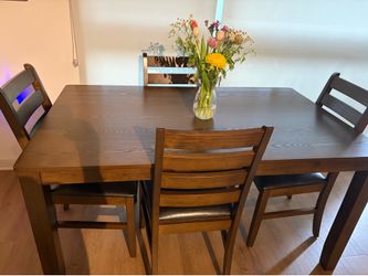 4 person wood dining table