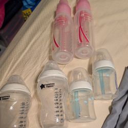 Like New Lots Of Baby Bottles Only Used 1 Time .