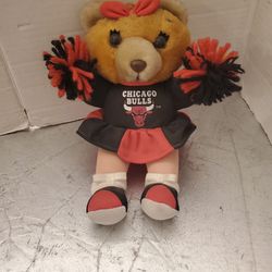 Vintage Chicago Bulls basketball 6” Cheerleading Teddy Bear