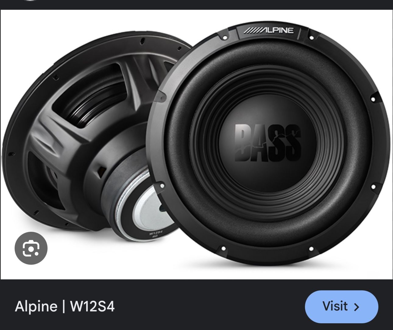 2 12” Alpine Subwoofer Subs With Box 
