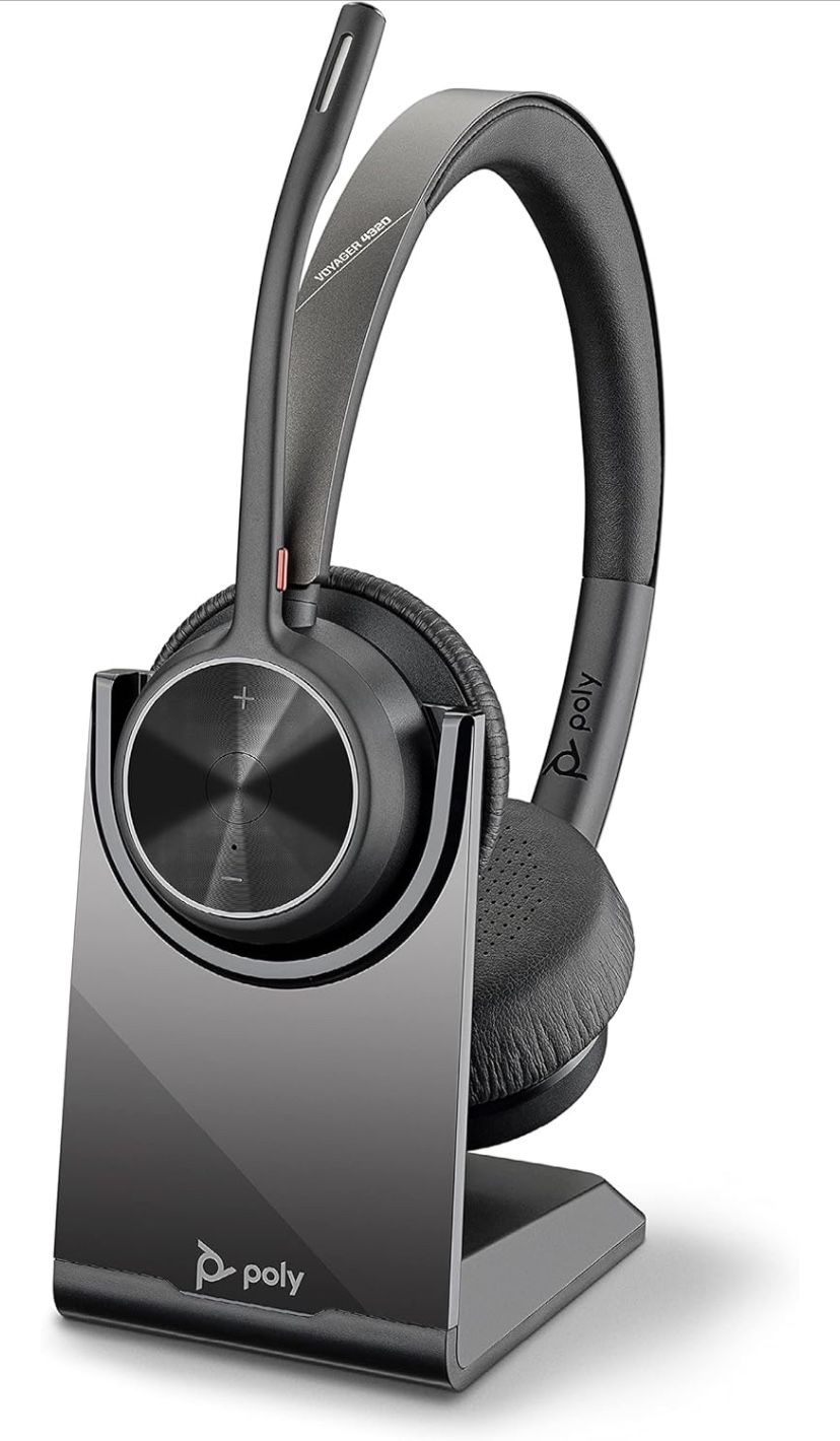 Poly - Voyager 4320 UC Wireless Headset + Charge Stand