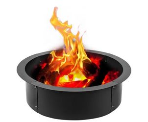 NEW! VEVOR Fire Pit Ring 45-Inch Outer/39-Inch Inner Diameter, 3.0mm Thick Heavy Duty Solid Steel, Fire Pit Liner DIY Campfire Ring Above or In-Ground