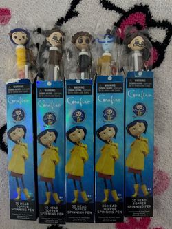 Coraline 3D head topper spinning pen
