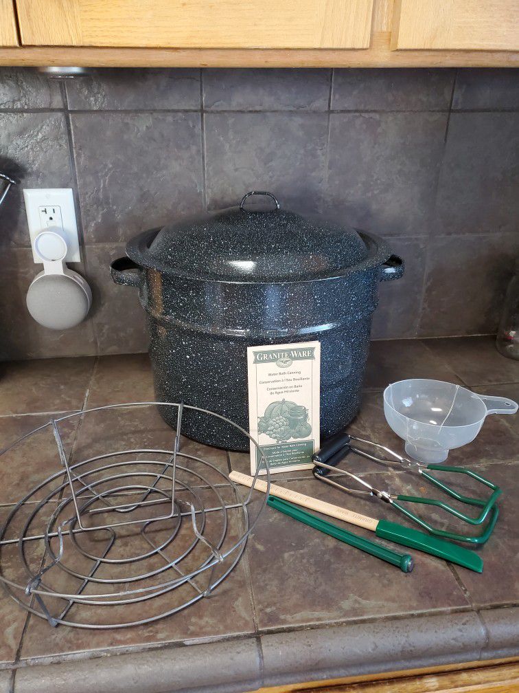 In Hollister- Granite Ware Canning Pot & 4 Piece Tool Set