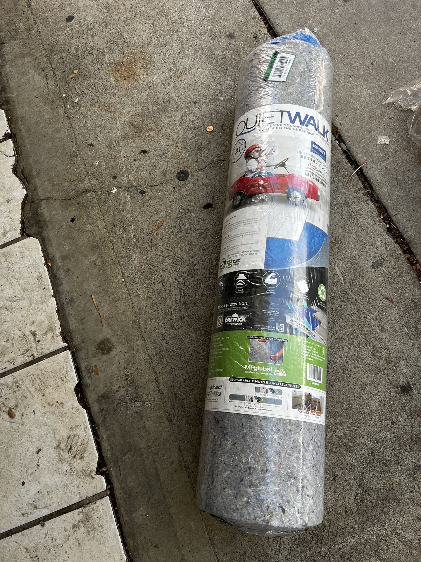QuietWalk 100 sq. ft. 3 ft. x 33.3 ft. x 3 mm Underlayment with Sound and Moisture Barrier for Laminate and Engineered Floors