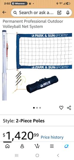 Park & Sun Sports Tournament 4000: Permanent Professional Outdoor Volleyball Net System