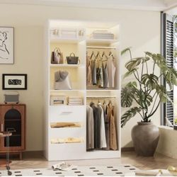 White Closet With Drawers