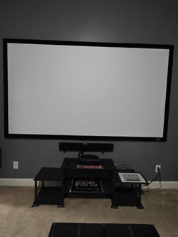 Theater 80 inch Movie Screen & Entertainment Stand