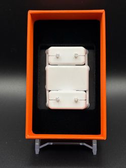 925 Sterling Silver Moissanite Stud Earrings .25 CTW