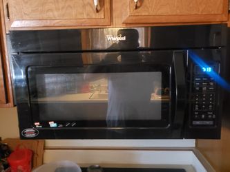 White Whirlpool microwave