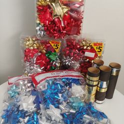 Christmas Holiday Gift Bows - Lot of 5