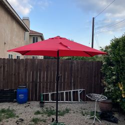 7.5” FT Market Umbrella Patio Color: Red Base Not Included