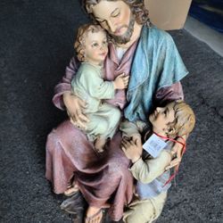 Jesus Christ With Children Large Statue
