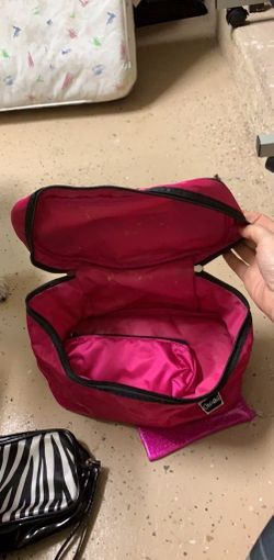 Makeup bag with brush bag inside