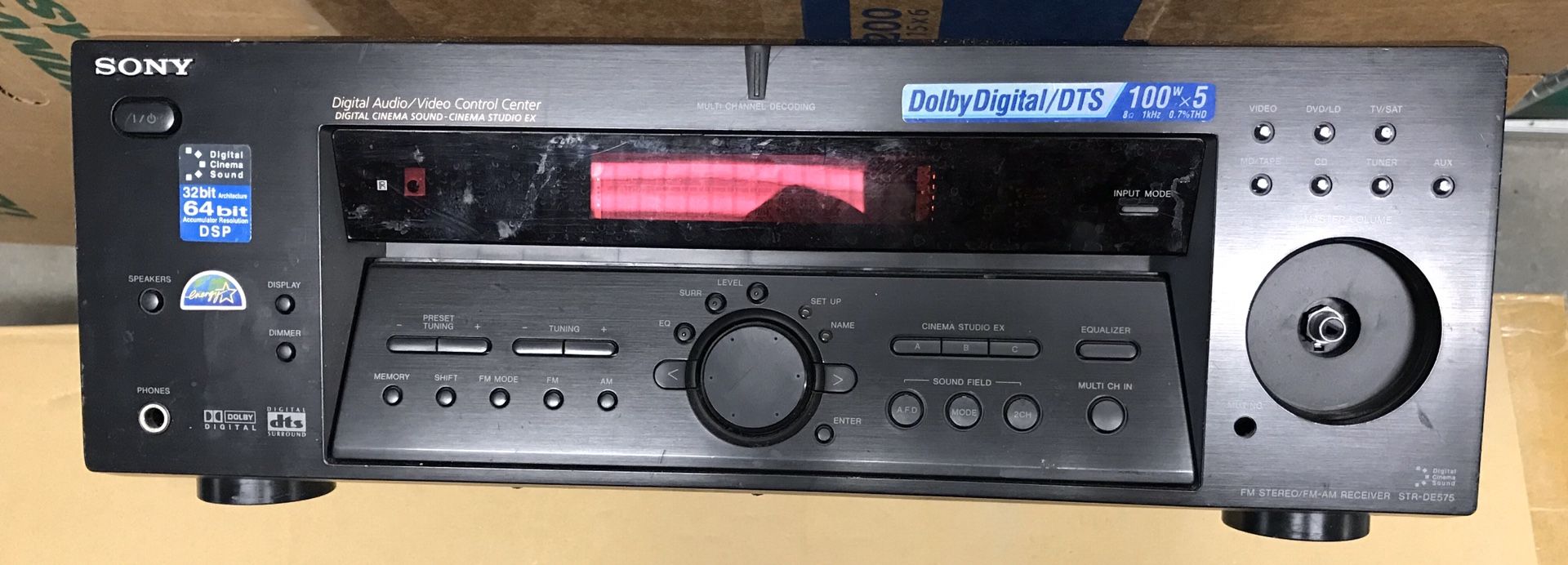 Vintage Sony STR-DE575 FM Stereo AM Cinema Control Center AV Receiver