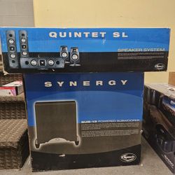 Klipsch Quintet SL Speaker System & Synergy Sub-12 Powered Subwoofer 