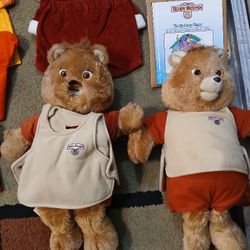 ( 2 ) Teddy Ruskin Talking Bear 🐻 Interactive Toy.  THE ONE WITH NO NOSE WORKS WELL, THE OTHER DRAGS.