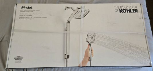 Windet Showering Rail Combo in Polished Chrome