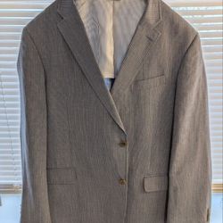 50 R Regular Tommy Hilfiger Sports Coat Suit jacket Blue Gray Striped