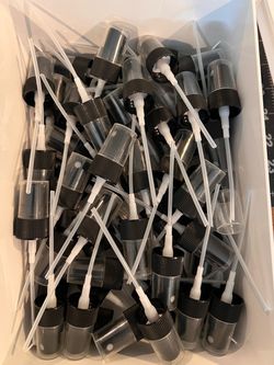 Black Plastic Fine Mist Sprayers – 50 pcs – 20-400 Neck – 3.56” Dip Tube – Brand New