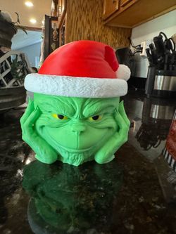 Grinch Christmas candy bowl