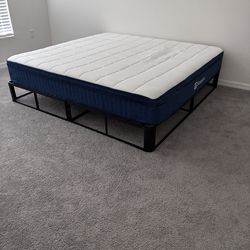 King size mattress with bed frame