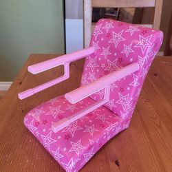 American Girl Doll Pink Stars Bistro Seat High Chair