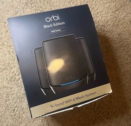 NETGEAR Orbi Tri-Band WiFi 6 Mesh System 860 (RBK863SB) Black Edition