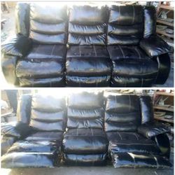 Black Leather Couch 