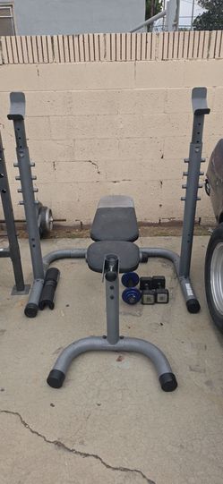 Adjustable Bench with Olympic Squat Rack