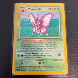 Holo Venomoth 1st Edition Pokemon
