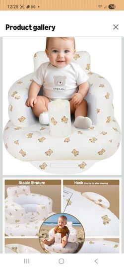 Inflatable seat with support