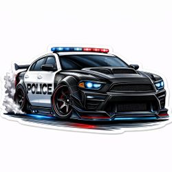 4.5” police Dodge JDM Street Racing Tuned Sticker PD Police Department Car Decal