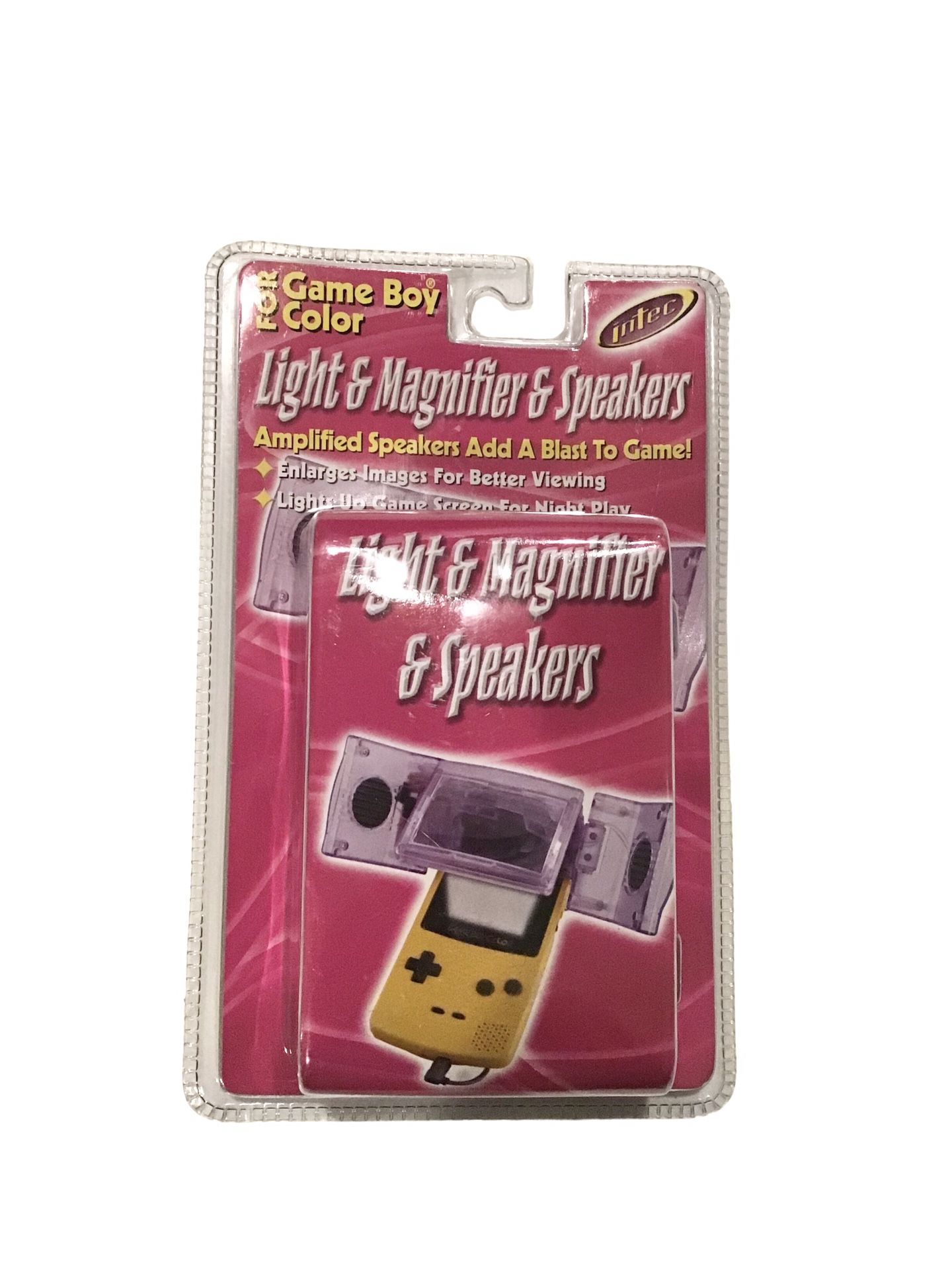 Vintage Intec Nintendo Gameboy Color Light & Magnifier & Speakers G2325 NEW NOS