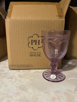 Princess House Marbella Lilac Pedestal Water/Wine Glass