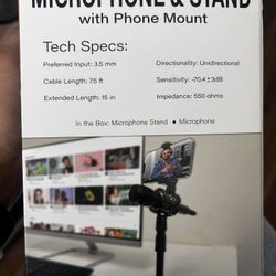 New Microphone With Stand