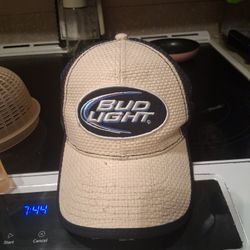 Bud Light Cap, Tan & Black, NEW