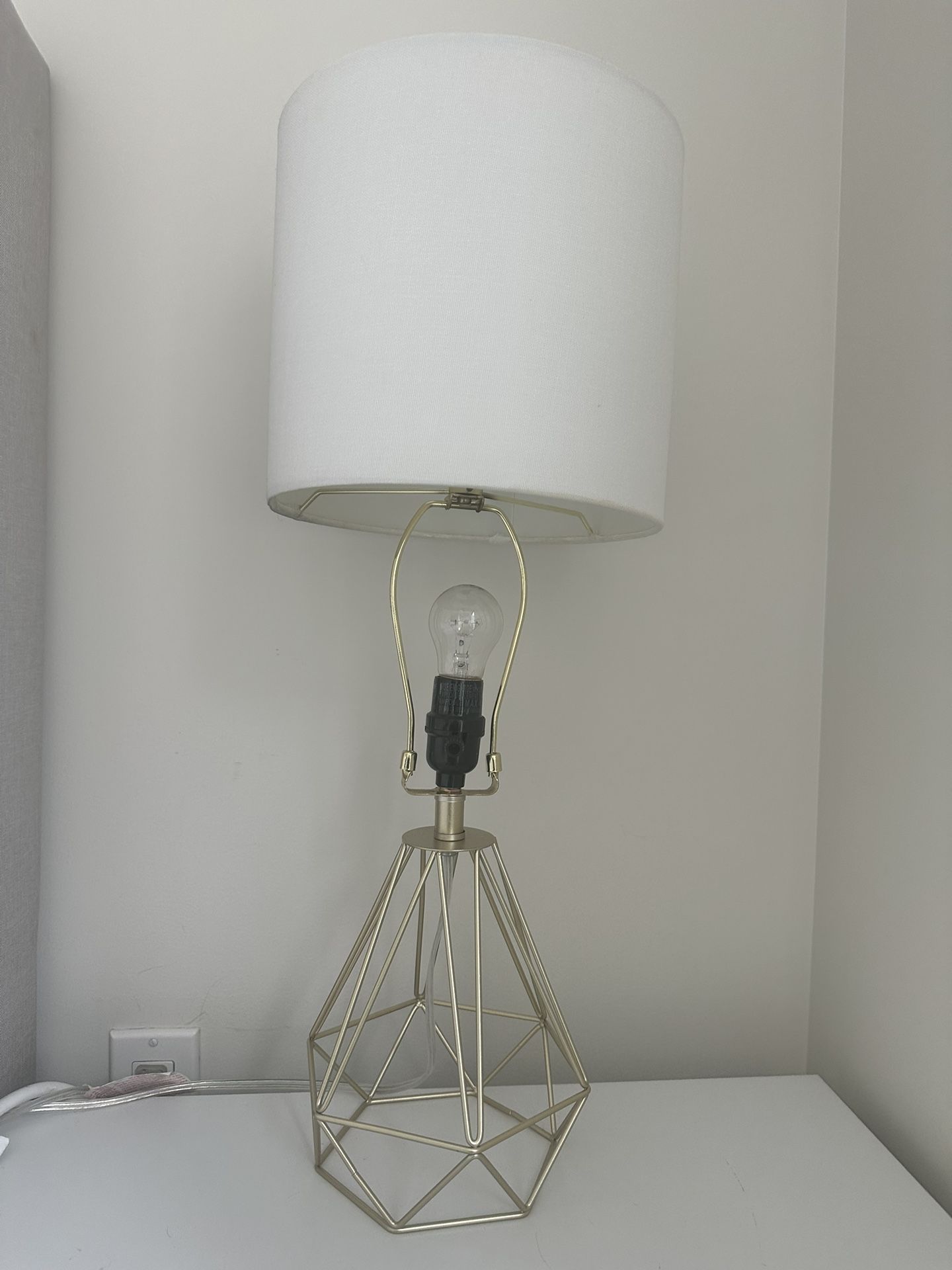 Bed Side Lamp With Gold Detail