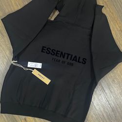 Black essentials hoodie