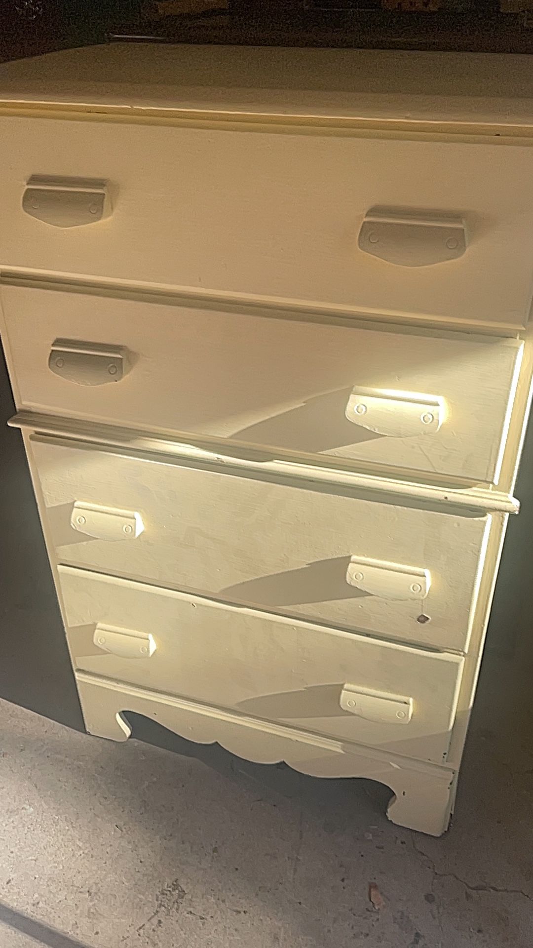 Solid Wood Vintage four drawer tall Chest