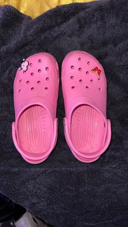 Pink Crocs With 2 Jibbitz