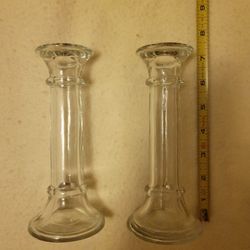 Glass Candle Stick Holders
