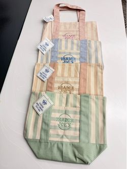 Trader Joe’s Stripe Canvas Mini-Tote Bag - 4 colors