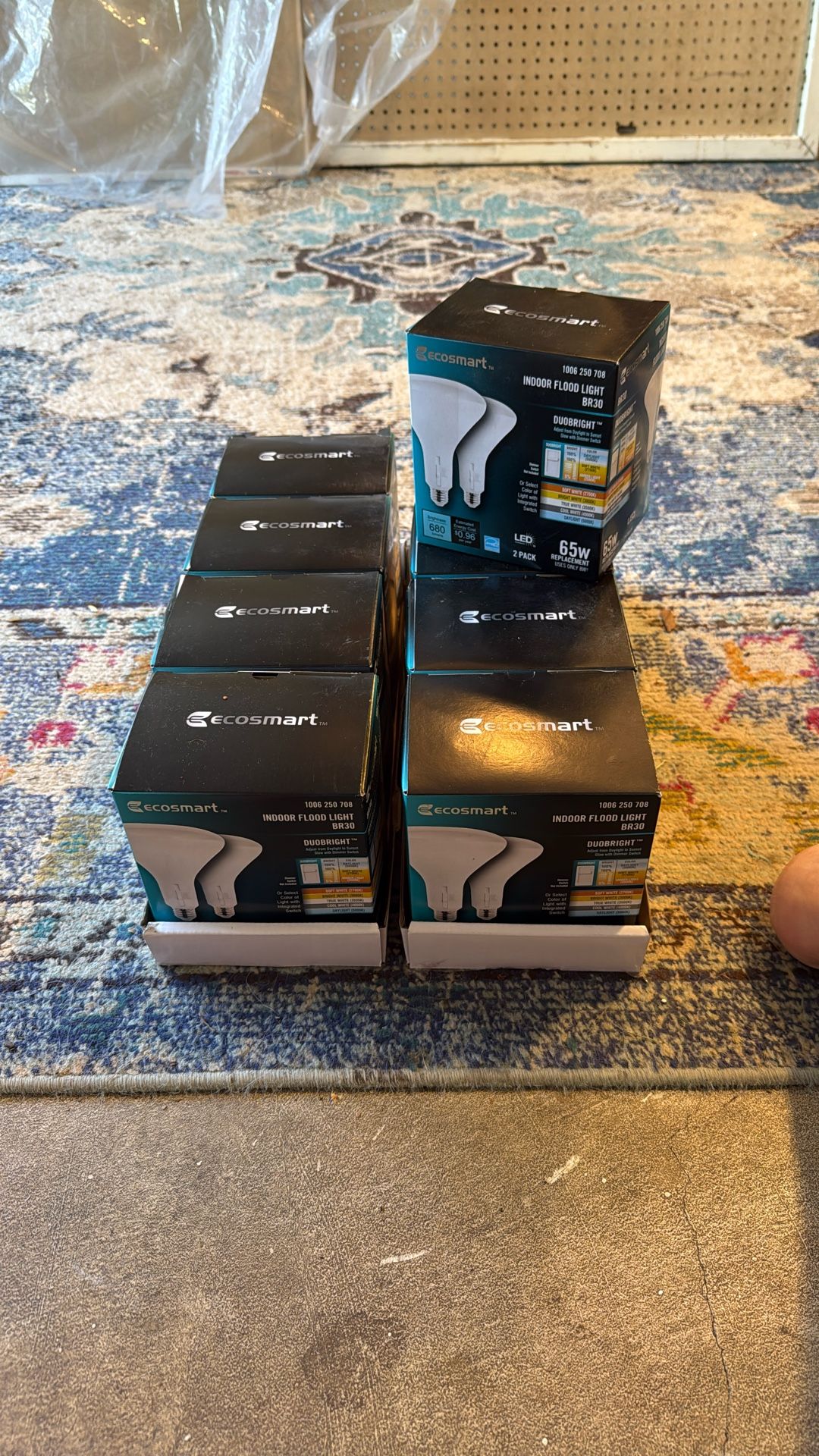 8 2-Packs of 65w Ecosmart Indoor LED Bulbs