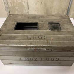 Antique 4 Dozen Egg Metal Container
