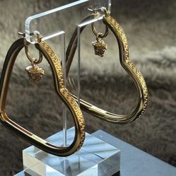 New Sace’ Heart Shaped Hoops