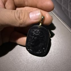 14k obsidian pendant