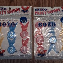 Original Unopened Larry Harmon's Bozo The Clown Party Favors