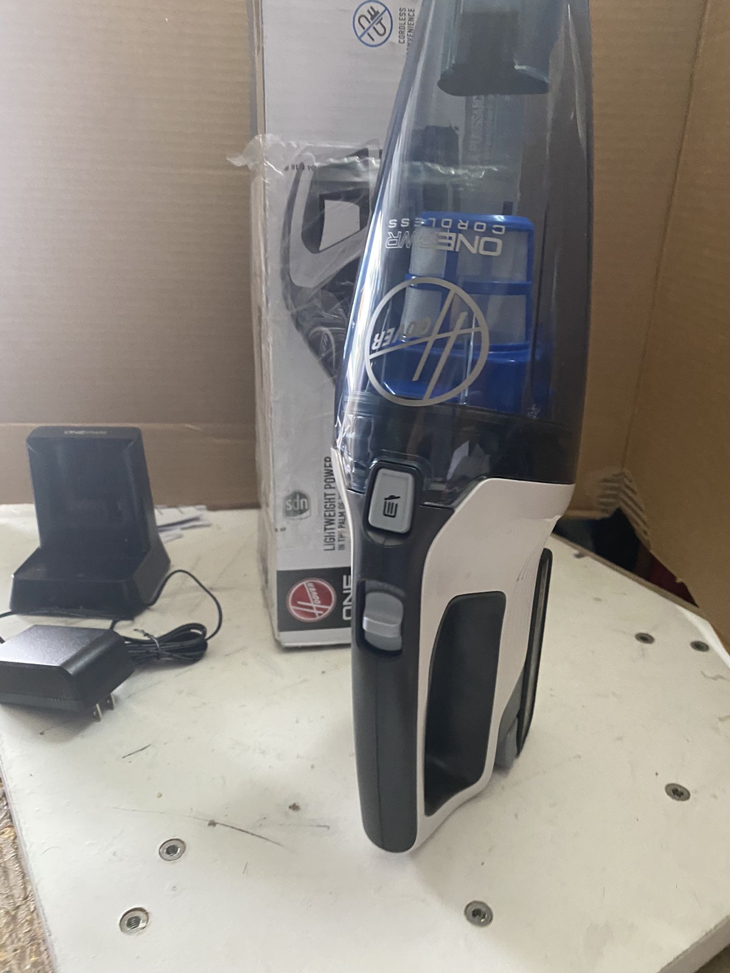 Hoover One Power Cordless Handheld Vacuum  With Battery And Charger  Like New Excellent Condition  Open Box Never Used 